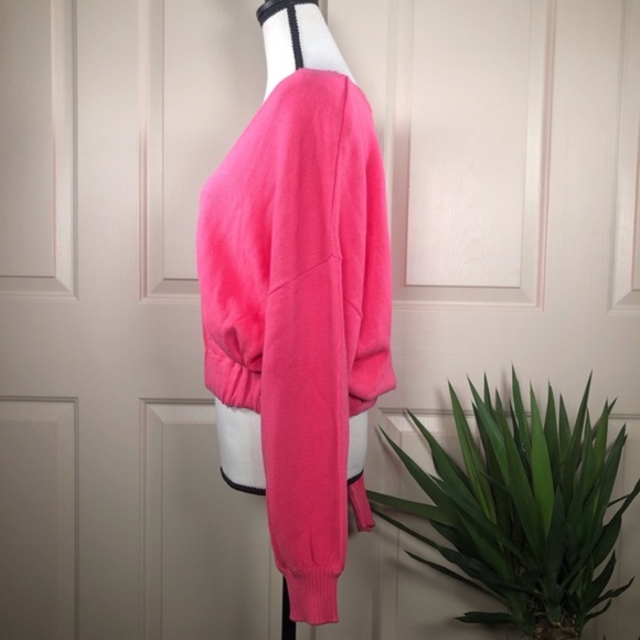 NWT Abound V-neck Knit sweater Pink Magenta Medium - Picture 4 of 7